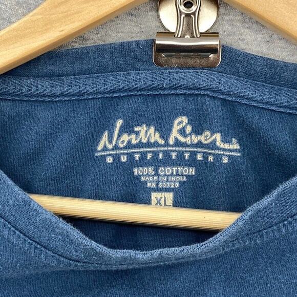 North River Shirt Mens Extra Large Blue Duck Hunting All Around Long Sleeve Dog - Picture 2 of 10